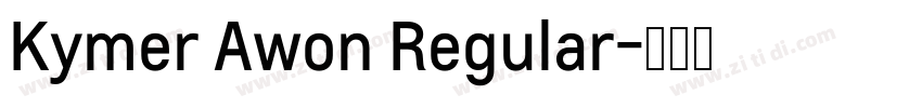 Kymer Awon Regular字体转换